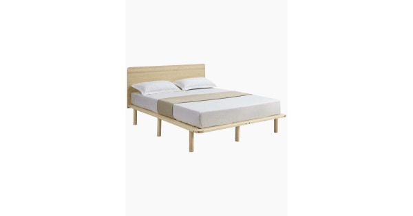 Cali wooden bed frame with headboard store